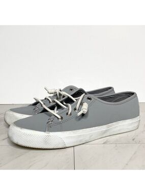 Sperry Seacoast Gray Leather Sneaker 7 1/2 M